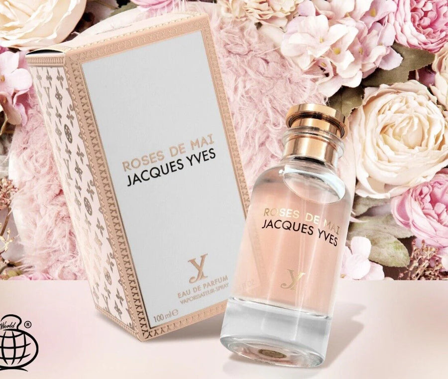 Roses De Mai - Jacques Yves by FRAGRANCE WORLD perfume bottle at Dubai Aroma South Africa