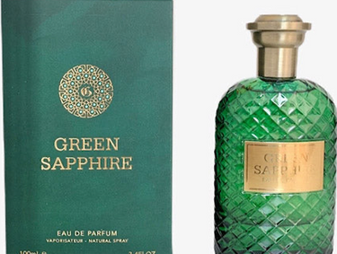 Fragrance World Green Sapphire 100ml Eau De Parfum perfume bottle at Dubai Aroma South Africa