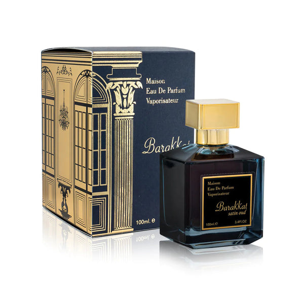 Barakkat Satin Oud 100ML by FRAGRANCE WORLD perfume bottle at Dubai Aroma South Africa