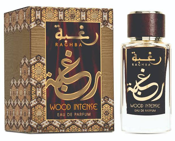 RAGHBA WOOD INTENSE EDP LATTAFA PERFUMES 100ML by FRAGRANCE WORLD perfume bottle at Dubai Aroma South Africa
