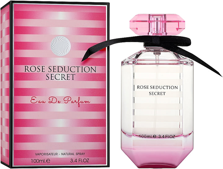 Rose Seduction Secret: Eau De Pafum by FRAGRANCE WORLD perfume bottle at Dubai Aroma South Africa
