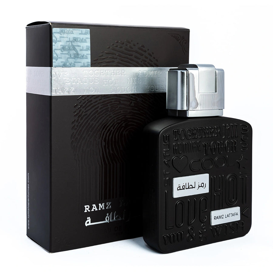Ramz Silver by Lattafa perfume bottle at Dubai Aroma South Africa