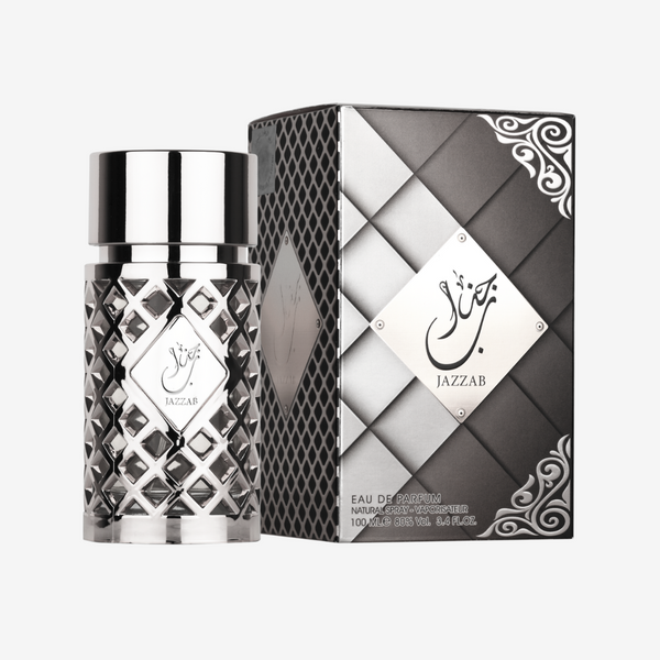 Lattafa Jazzab Silver perfume bottle at Dubai Aroma South Africa