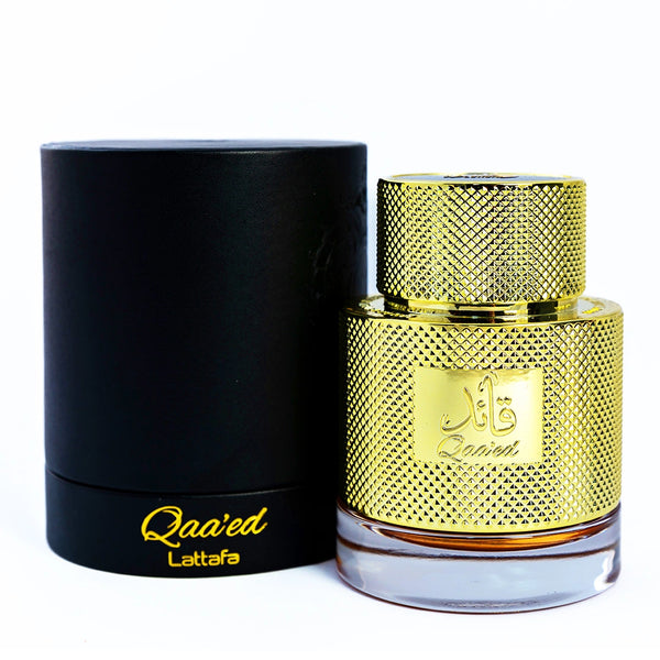 Qaaed by Lattafa perfume bottle at Dubai Aroma South Africa
