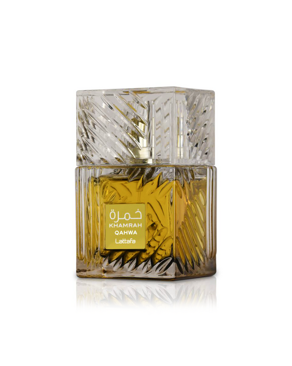 Khamrah Qahwa Lattafa Perfumes 100ml perfume bottle at Dubai Aroma South Africa