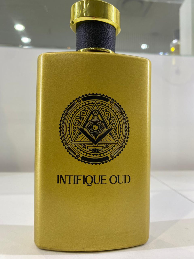 Intifique Oud AVEC eau de parfum perfume bottle at Dubai Aroma South Africa