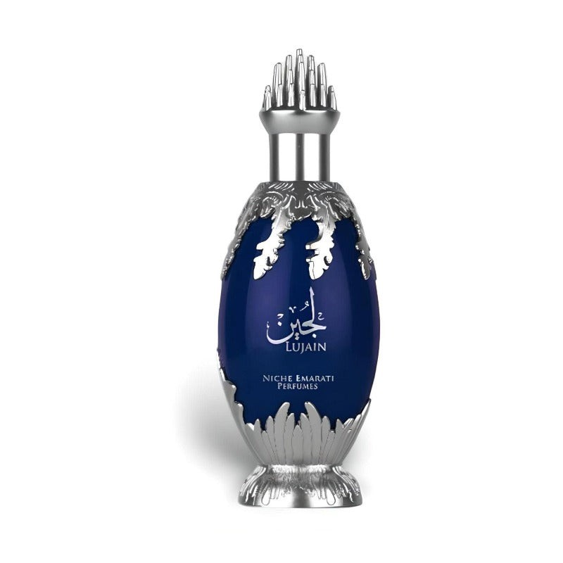 Lattafa Lujain 100 ml Eau De Parfum Fresh Woody scent perfume bottle at Dubai Aroma South Africa