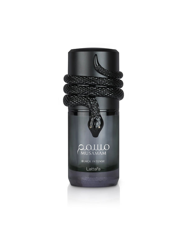 Musamam Black Intense | Lattafa Perfumes | EDP by Dubai Aroma perfume bottle at Dubai Aroma South Africa