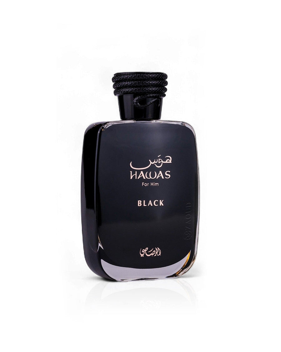 Rasasi Hawas Black perfume bottle at Dubai Aroma South Africa