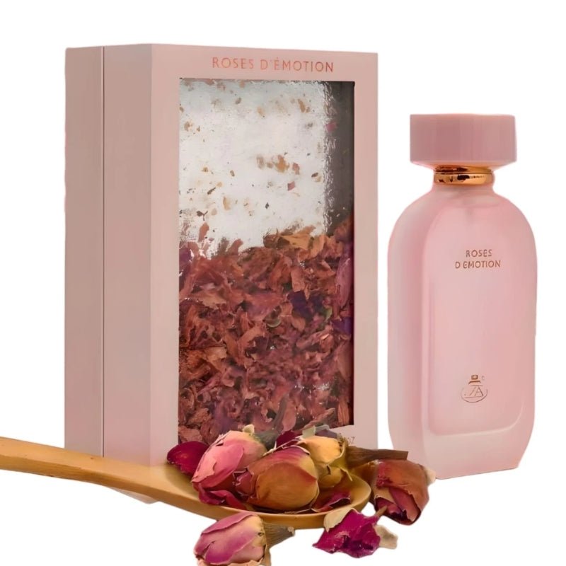 Roses D'emotion | Fragrance World | EDP | 100ml by Byredo perfume bottle at Dubai Aroma South Africa