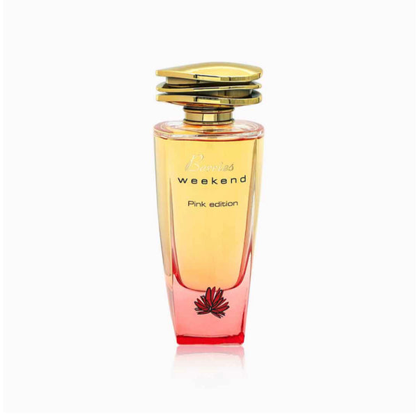 Berries Weekend Pink Edition includes a free deodarant by FRAGRANCE WORLD perfume bottle at Dubai Aroma South Africa