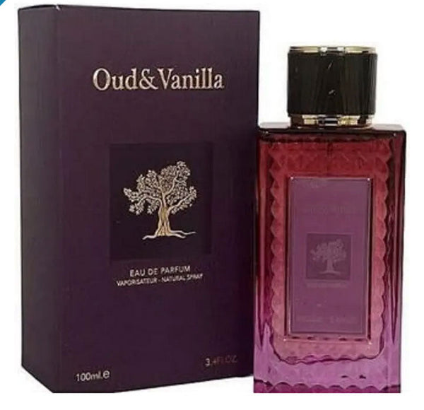Oud & Vanilla 100ml Eau de Parfum by FRAGRANCE WORLD perfume bottle at Dubai Aroma South Africa